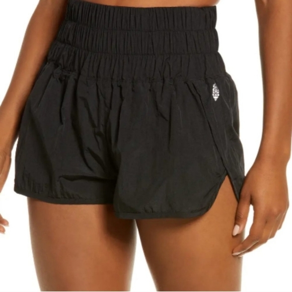 FP Movement by Free People Pants - FP Movement The Way Home Smocked Waistband Black Outdoor  Shorts Size M Beach